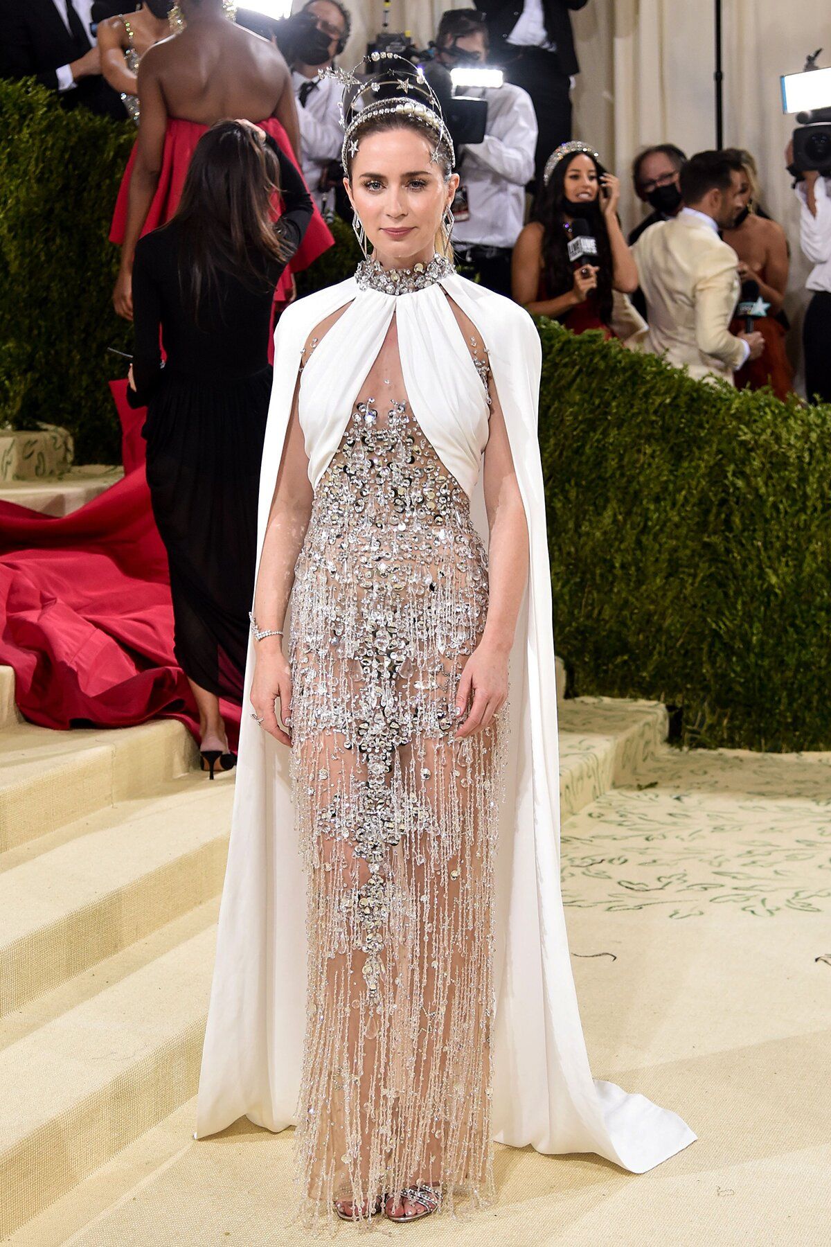 Emily Blunt in Miu Miu (Photo credit: Stephen Lovekin / Shutterstock)