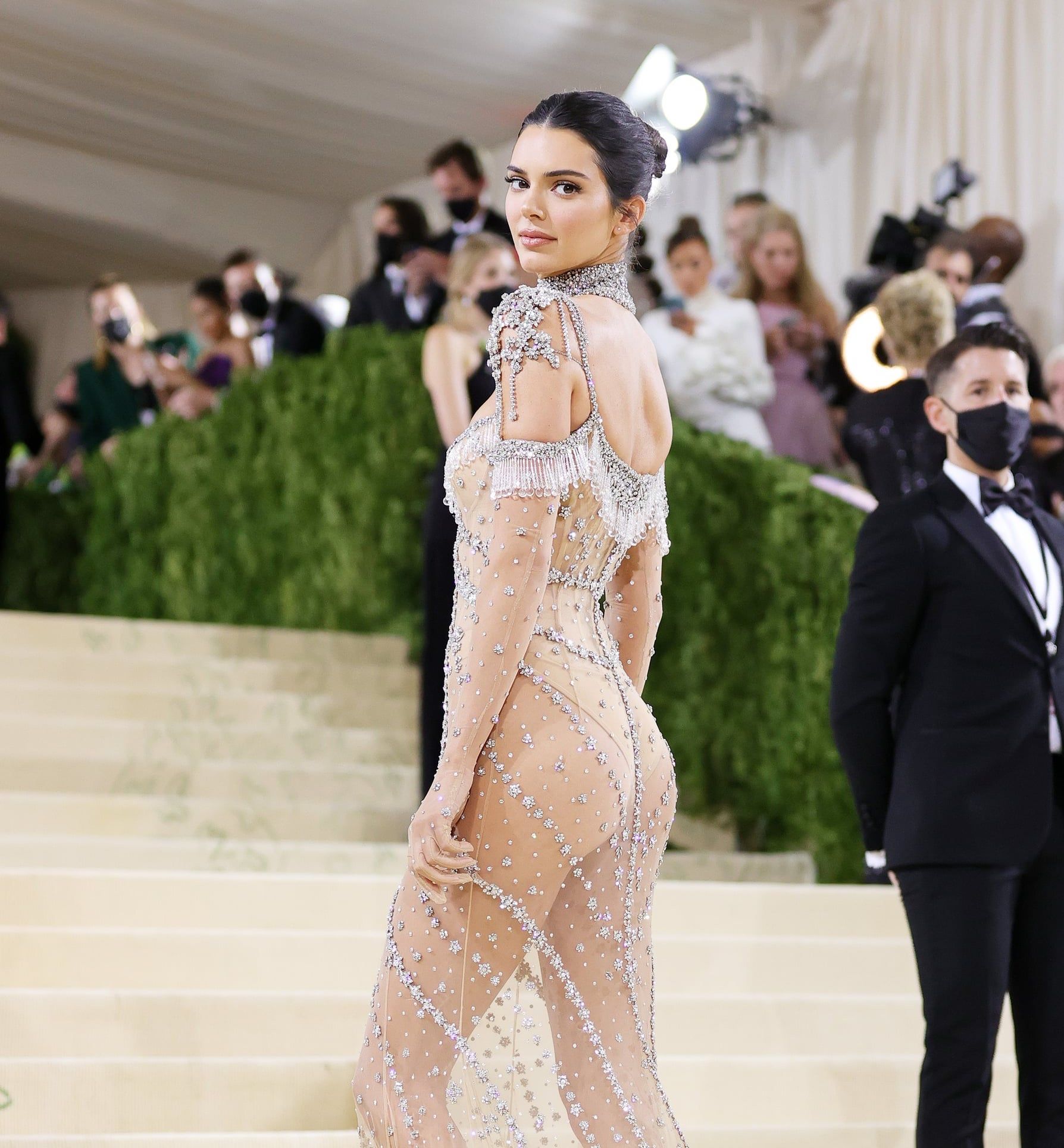 Kendall Jenner champions the naked dress trend at the 2021 Met Gala