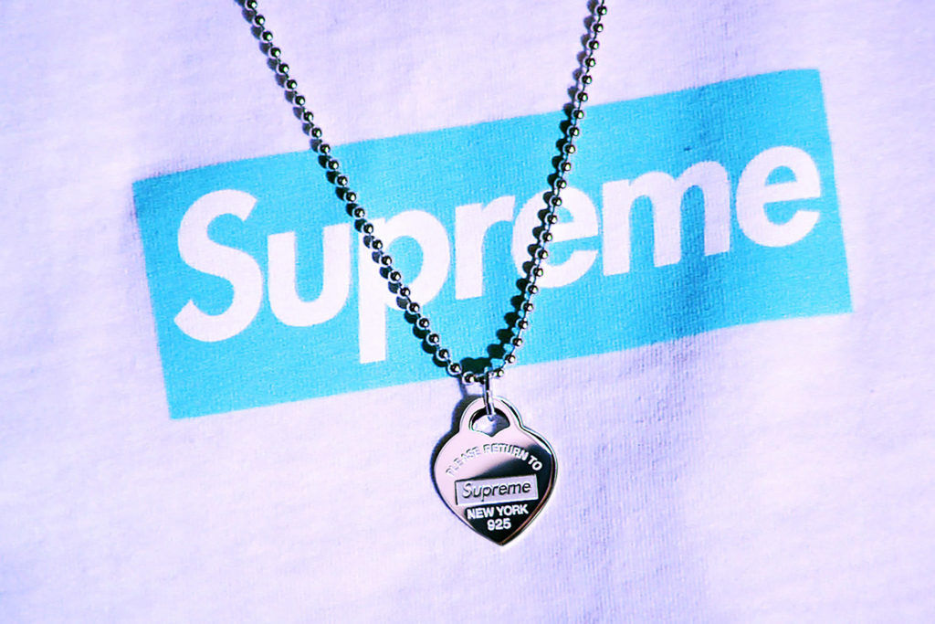 Supreme x Tiffany & Co features a heart necklace, box logo tee and more
