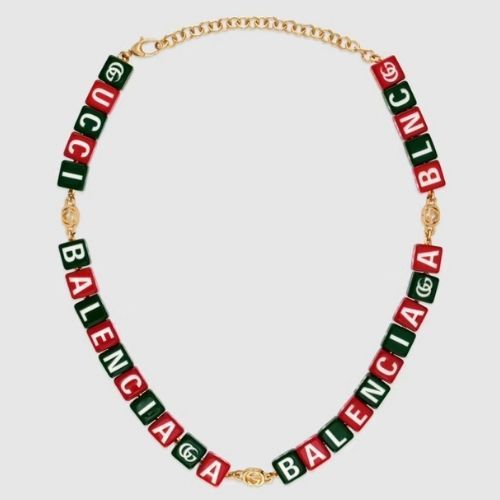Gucci x Balenciaga Logo Element Necklace