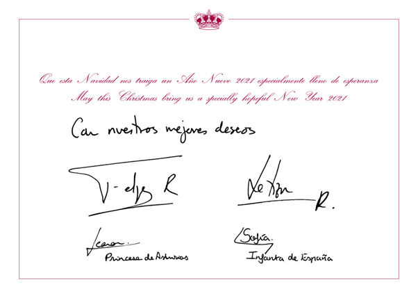 Spanish Royal family Christmas card