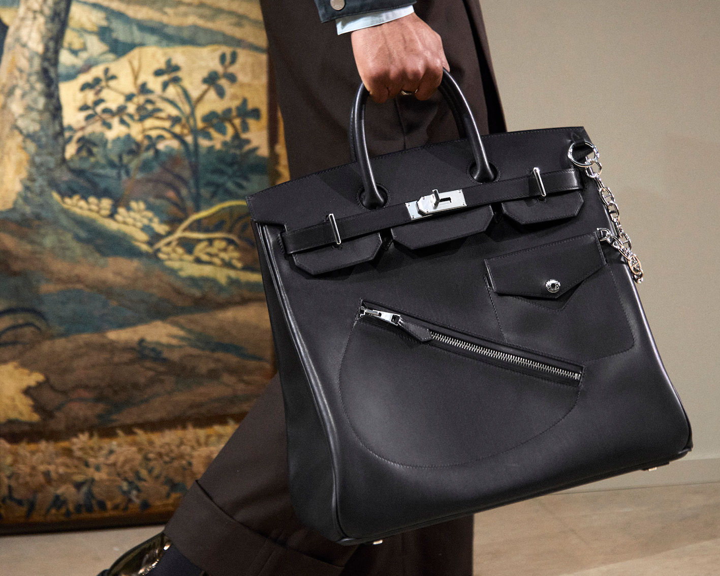 Meet the Rock, the Hermes Birkin bag made for men