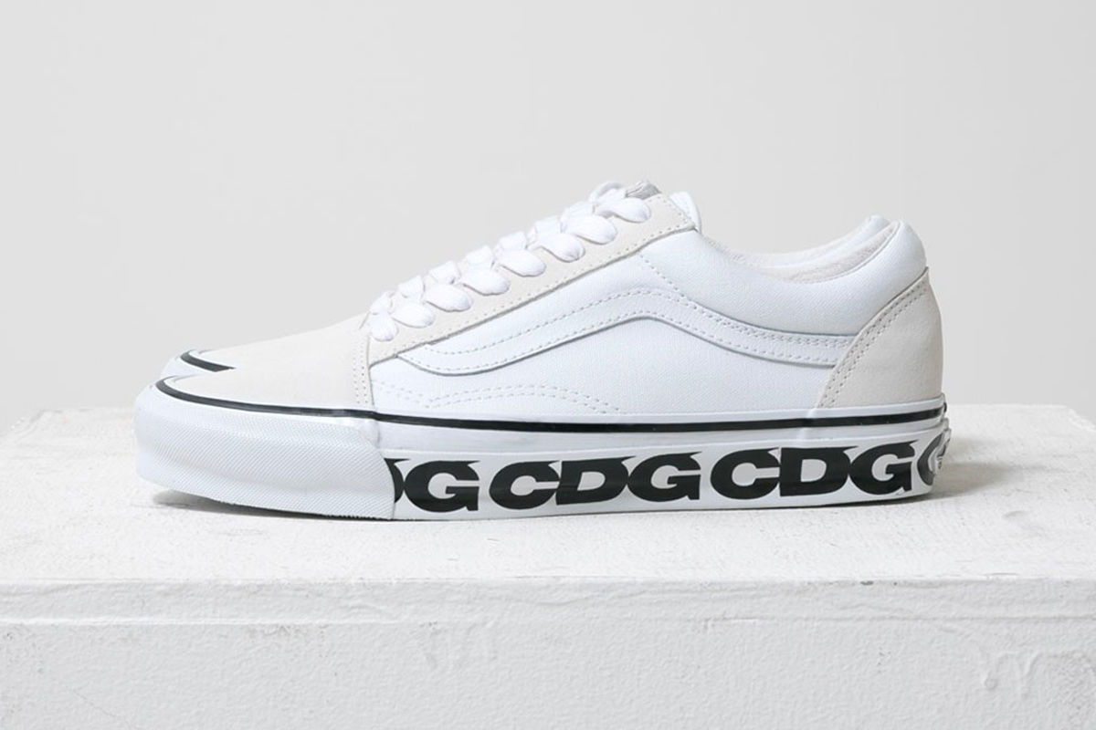 CDG x Vans Old Skool white sneakers