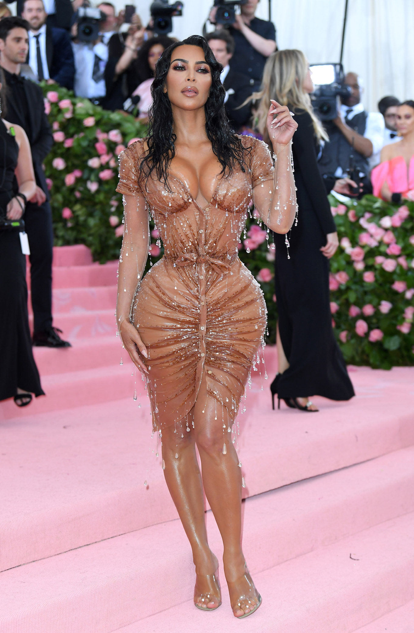 Kim Kardashian wet dress Met Gala 2019