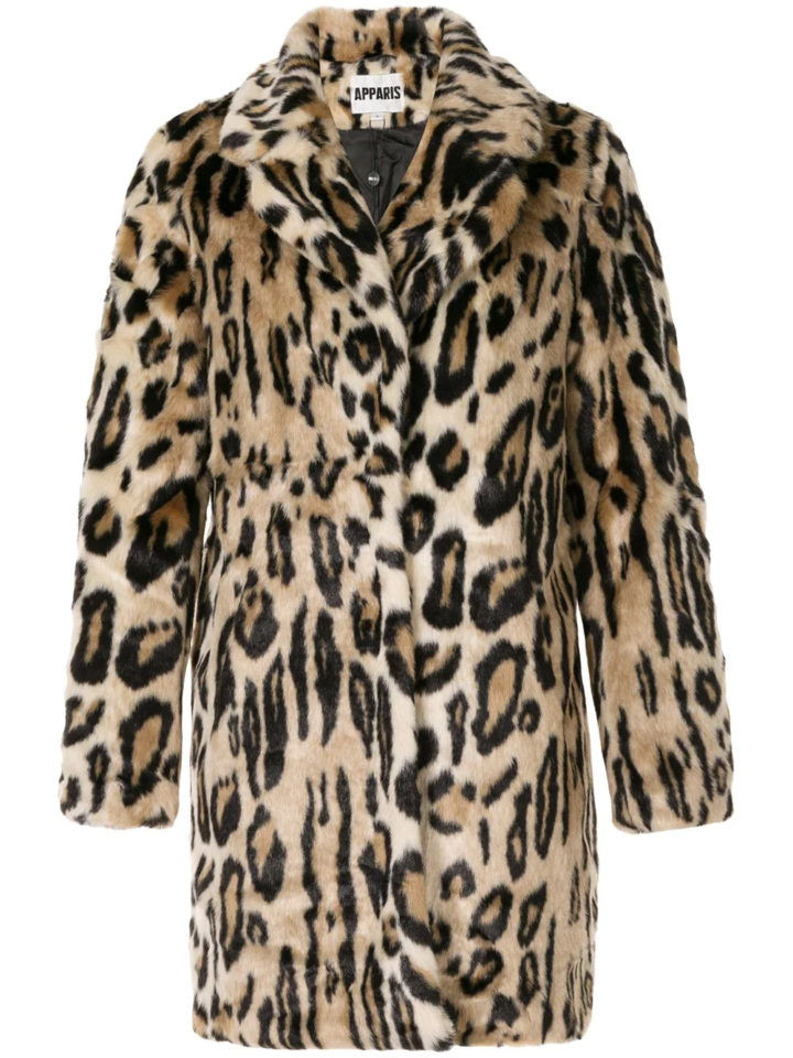 Lana leopard faux-fur coat