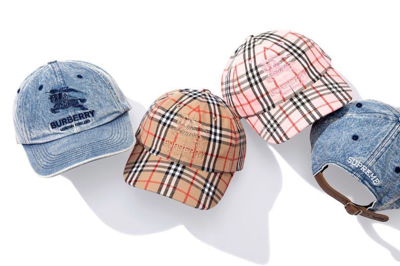 Top 43+ imagen supreme x burberry hat