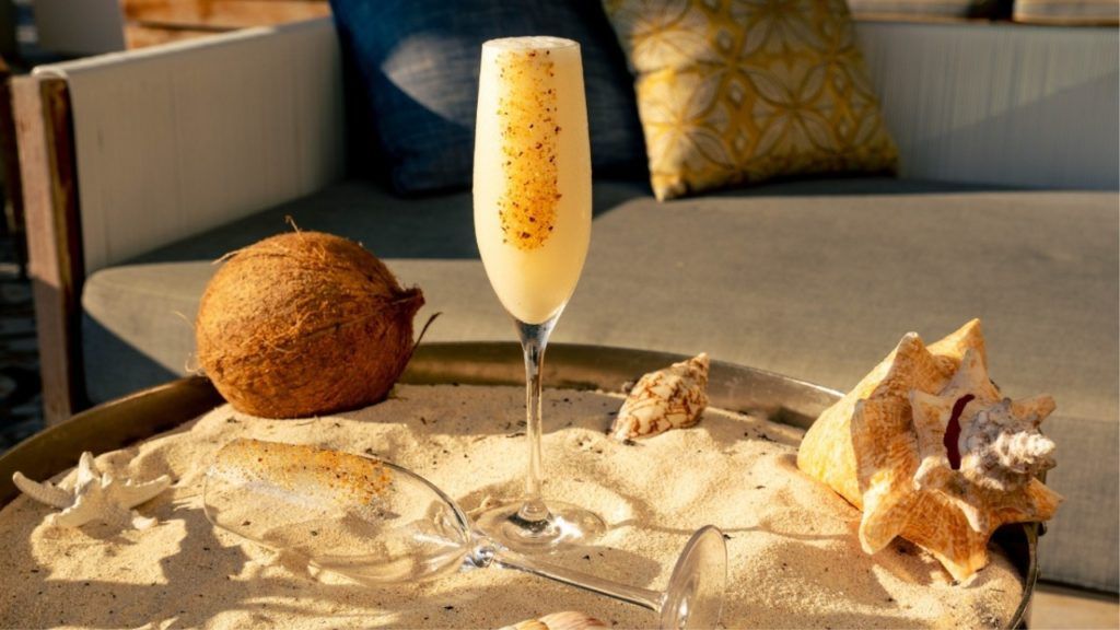 Live your best island life with this Champagne Piña Colada recipe