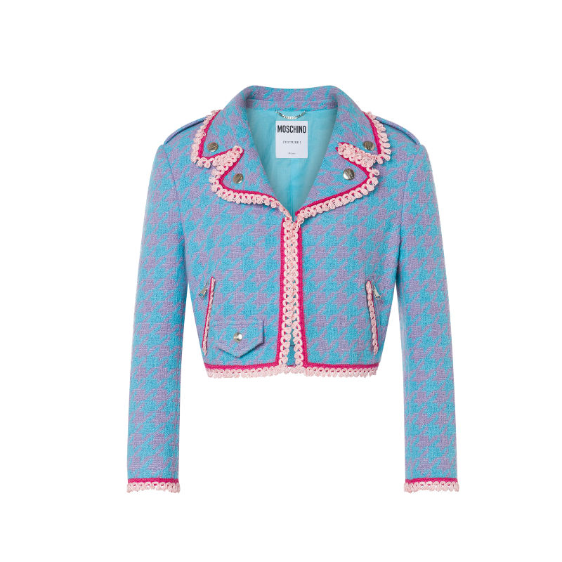 ジャケット Moschino SS23 HEART BUTTONS CREPE JACKET (05250424_4555) Moschino Heart Buttons Crepe Jacket | italist