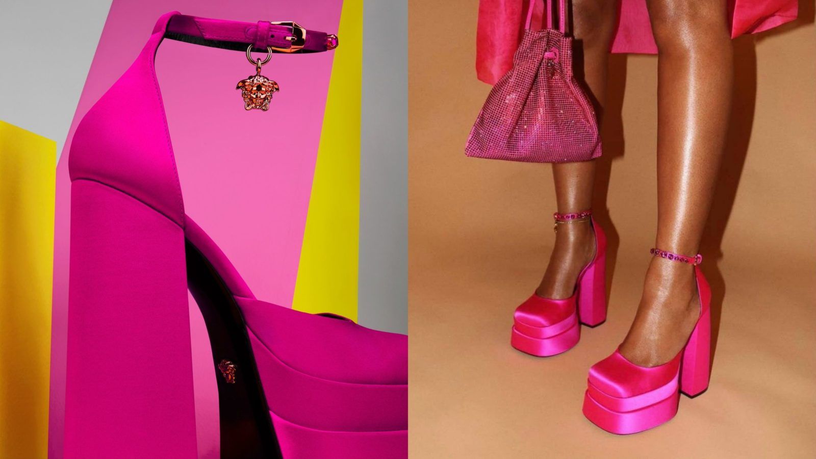Versace Women's Ankle Strap Platform High Heel Sandals | Bloomingdale's