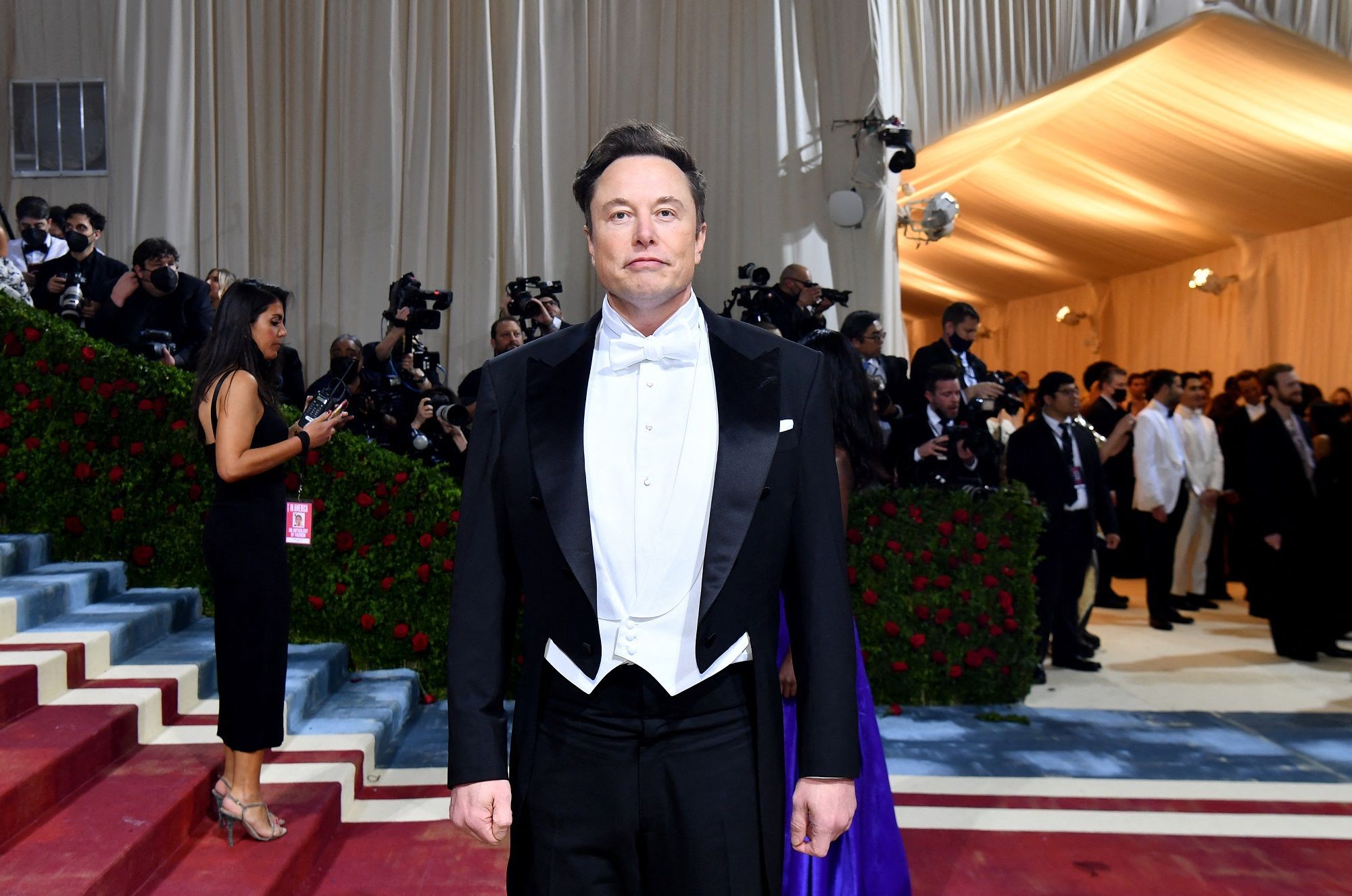 Elon Musk at Met Gala 2022