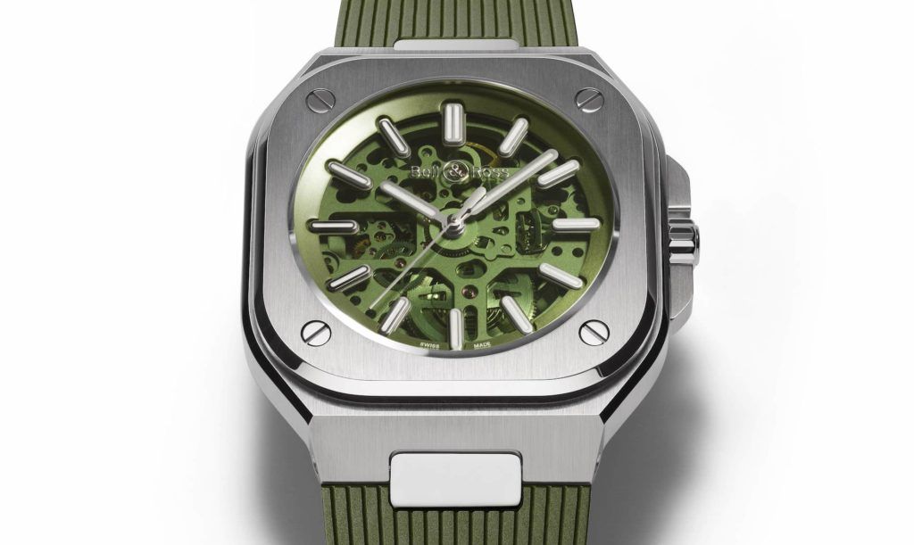 Bell & Ross’ sleek BR 05 Skeleton is back in a trendy green guise
