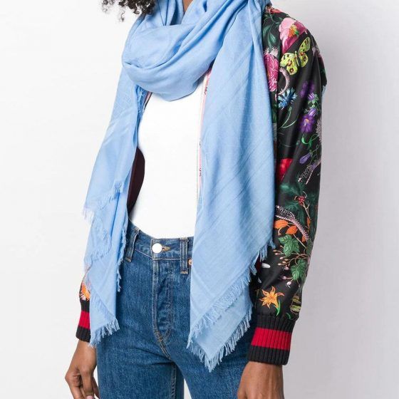 Gucci Frayed Cotton Scarf