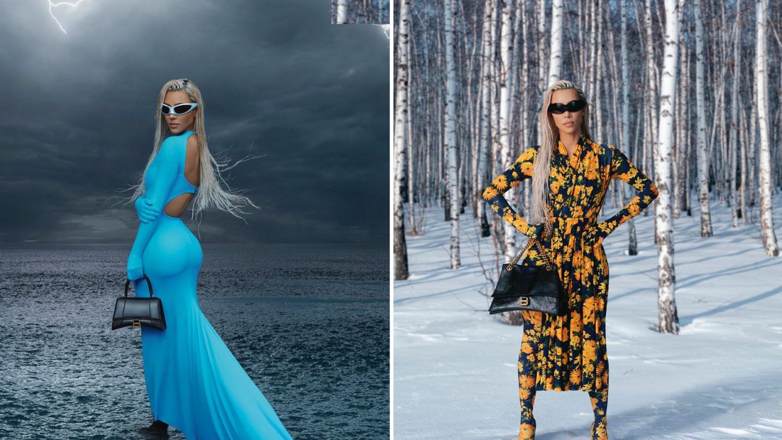 Kim Kardashian stuns in two dresses in Balenciaga Winter 2022 campaign