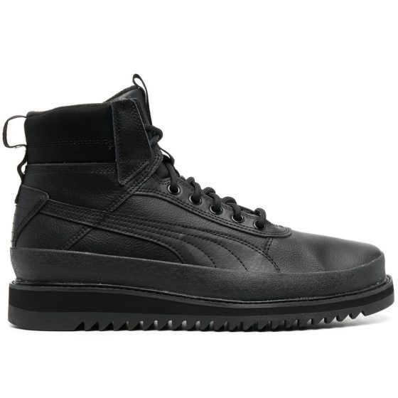 Mens all black on sale high top sneakers