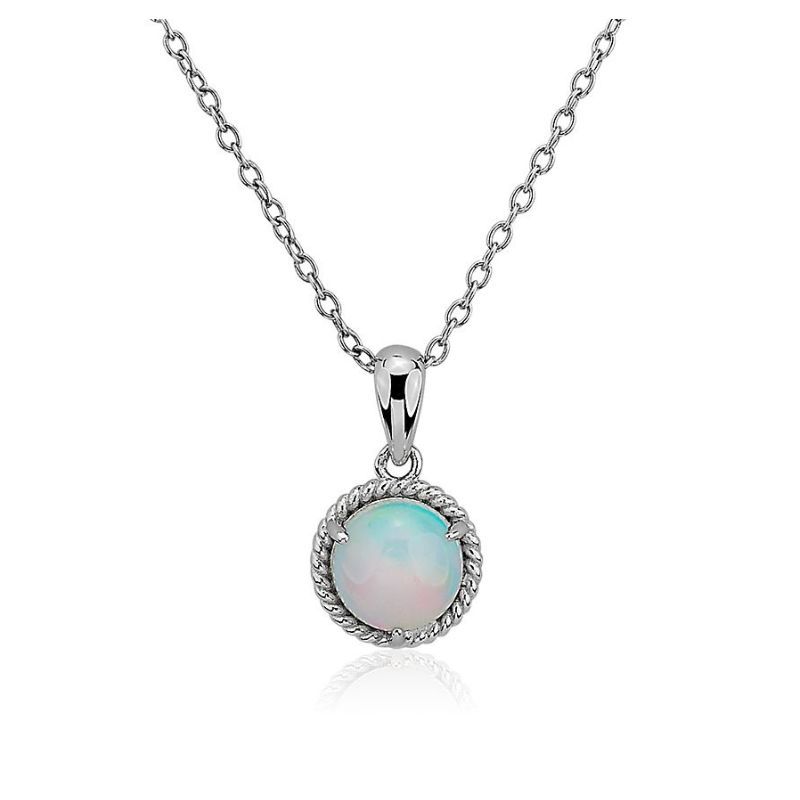 Blue Nile Opal Rose Pendant