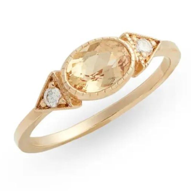 Topaz Long Spear Ring