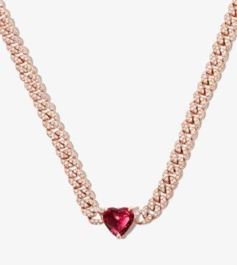 Shay Rose Gold Ruby Diamond Necklace