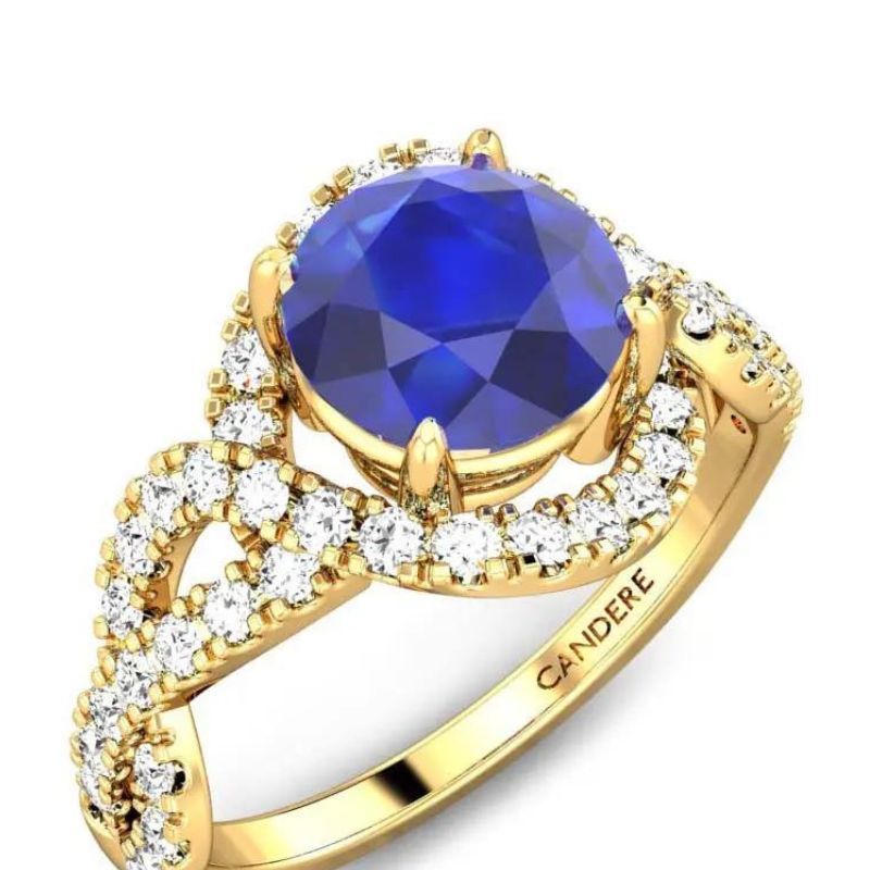 Candere Aura Blue sapphire Ring