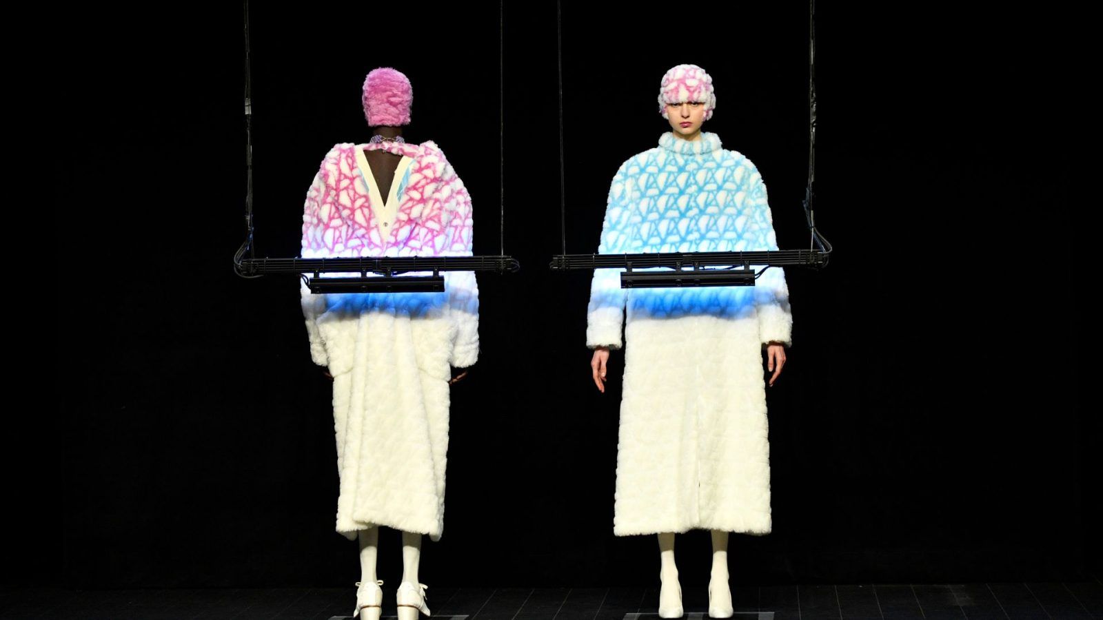 Paris Fashion Week Anrealage's collection changes colours under UV light