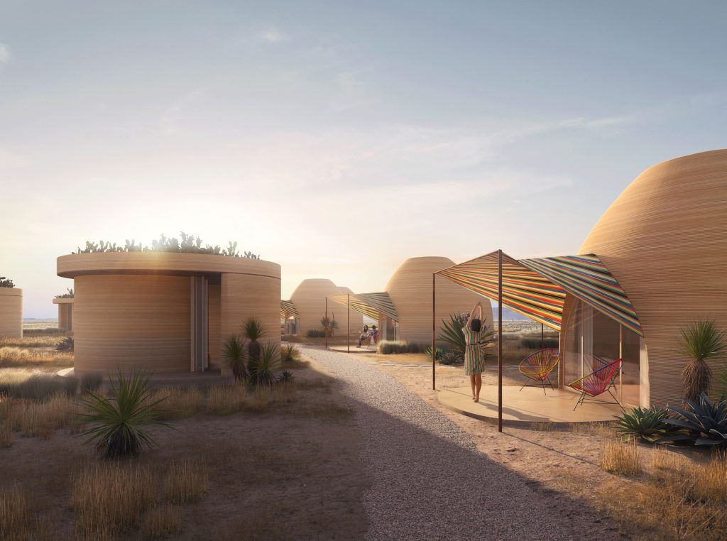 The world’s first 3D-printed hotel will open in Texas this 2024