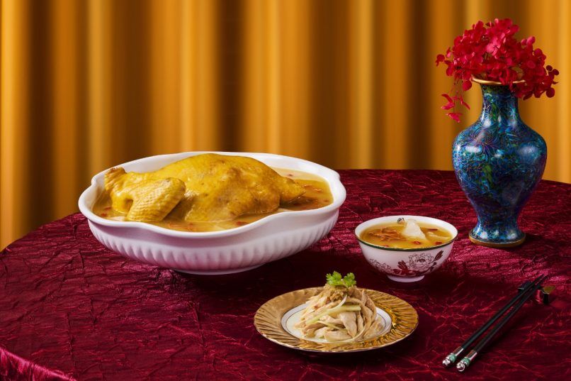 Kampong Chicken Soup served in 2 courses