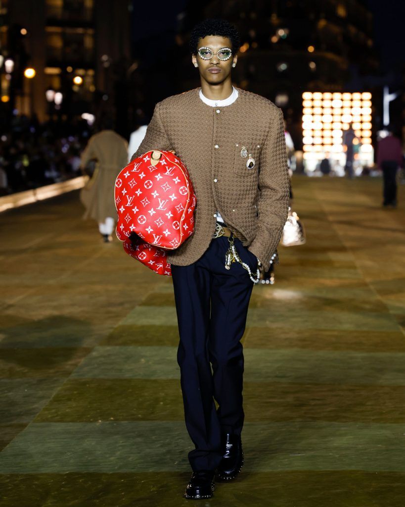 Pharrell wears pieces from his @Louis Vuitton Men's #SS24 collection
