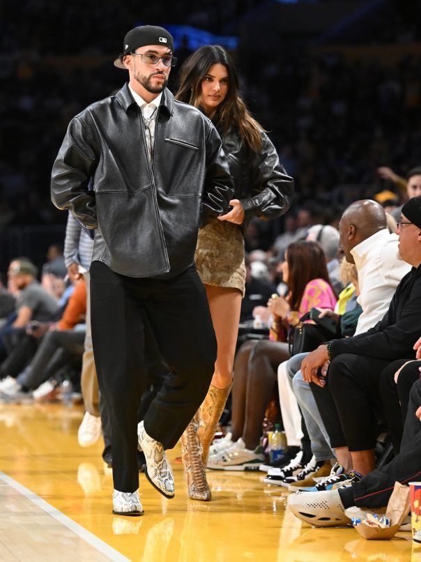 Access Bad Bunny on X: Bad Bunny arriving to the Lakers game last night  with Kendall Jenner, Kim Kardashian & North West   / X