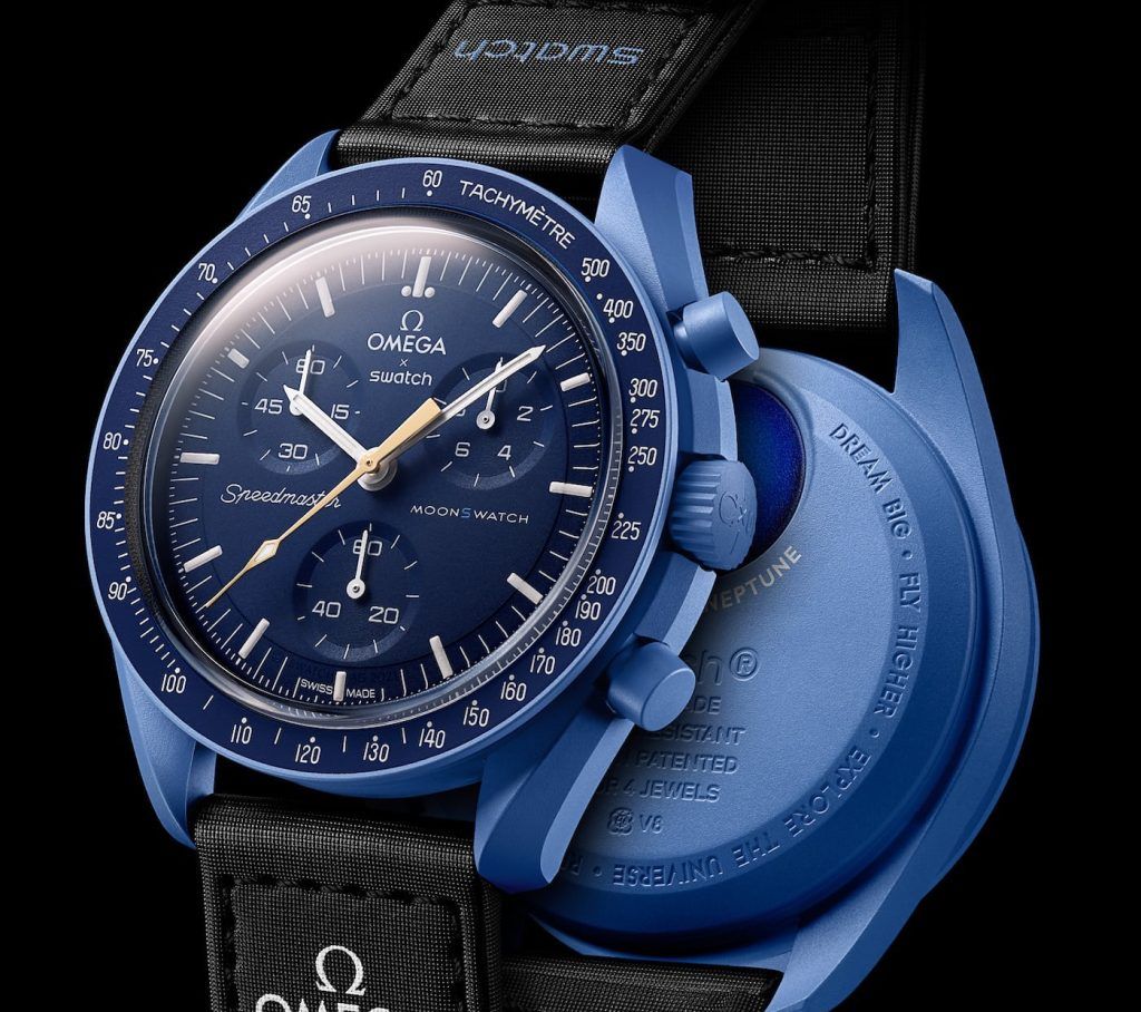 Omega and Swatch release MoonSwatch Mission to Moonshine Gold in Neptune Blue
