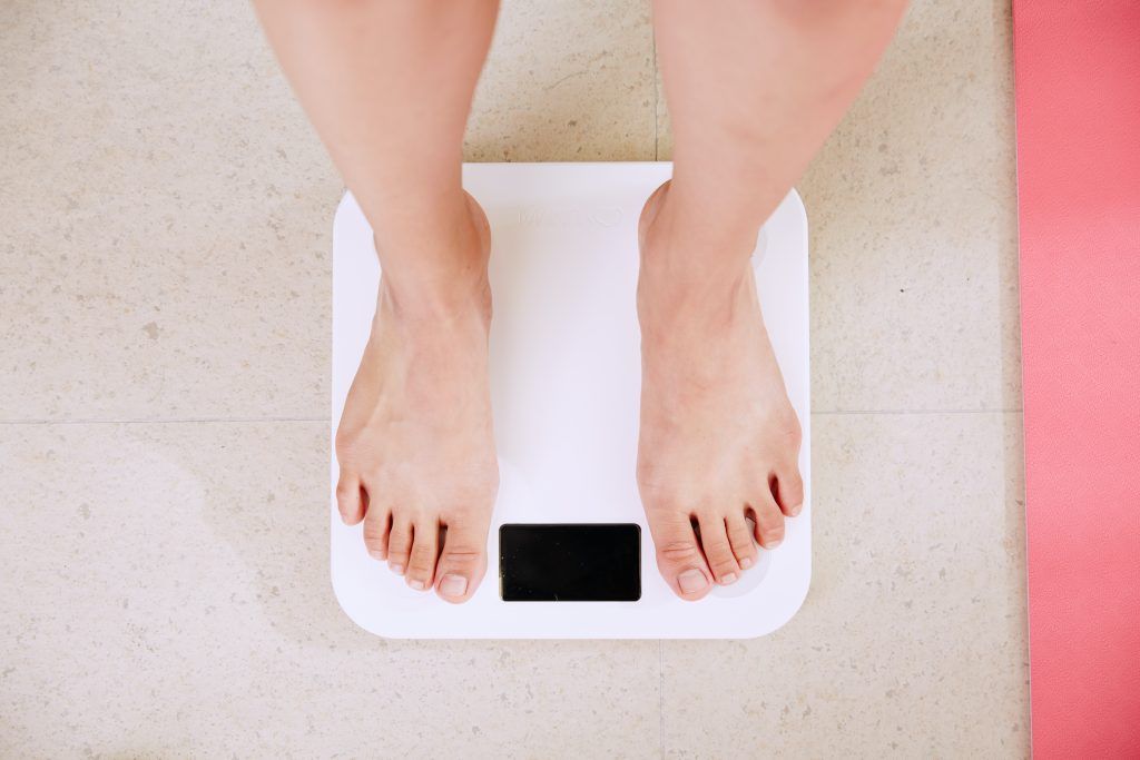 woman on scales
