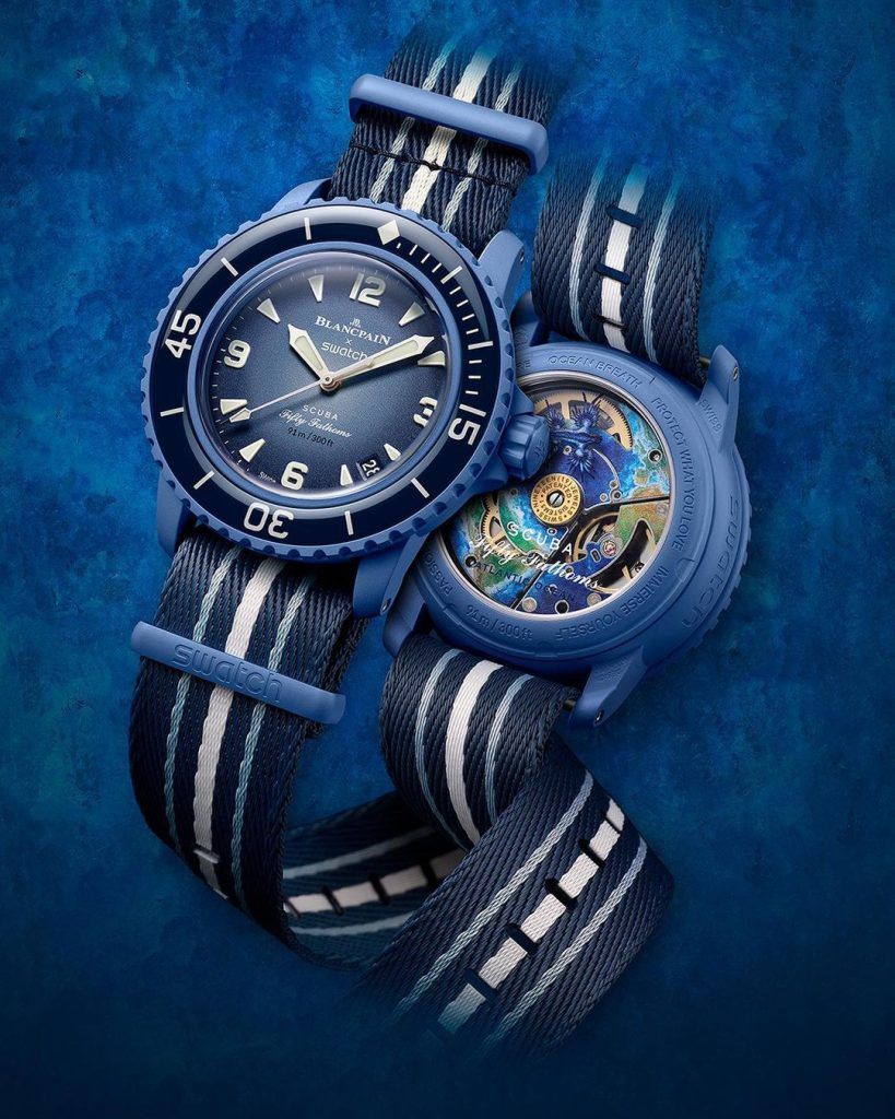 blancpain x swatch Bioceramic Scuba Fifty Fathoms singapore price watch details launch date atlantic ocean blue