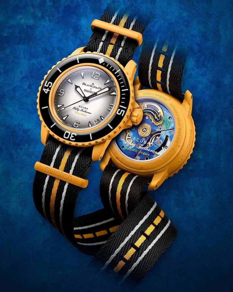 blancpain x swatch Bioceramic Scuba Fifty Fathoms singapore price watch details launch date pacific ocean