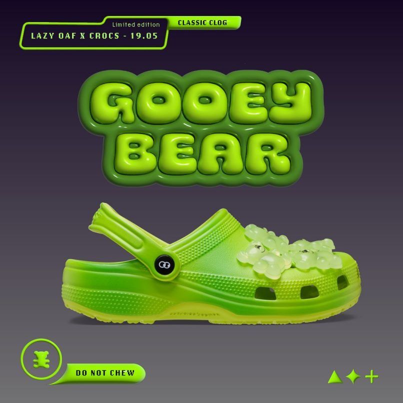 lazy oaf crocs gummy bears jibbitz collaboration