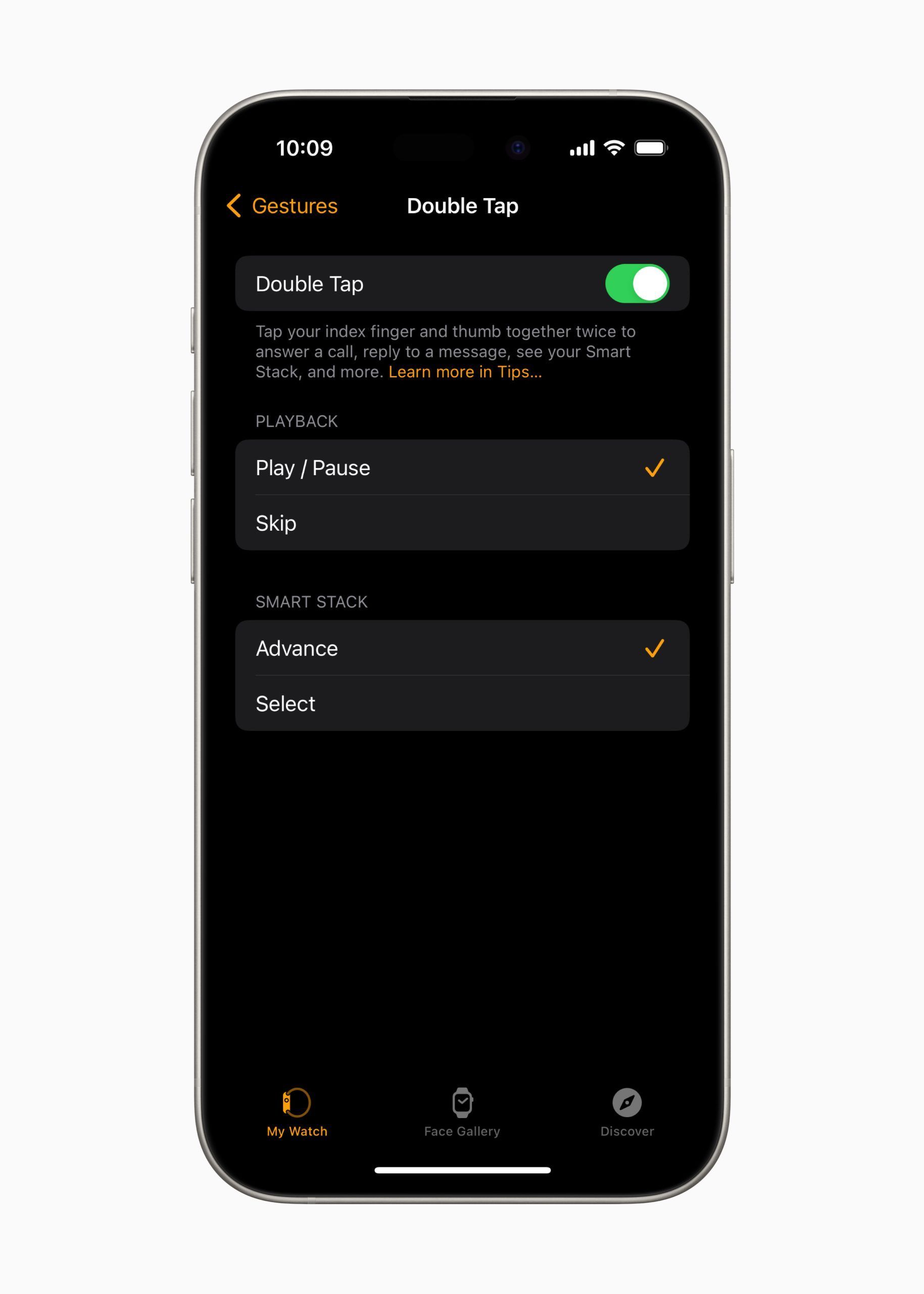 How to use the new double tap gesture for your Apple Watch