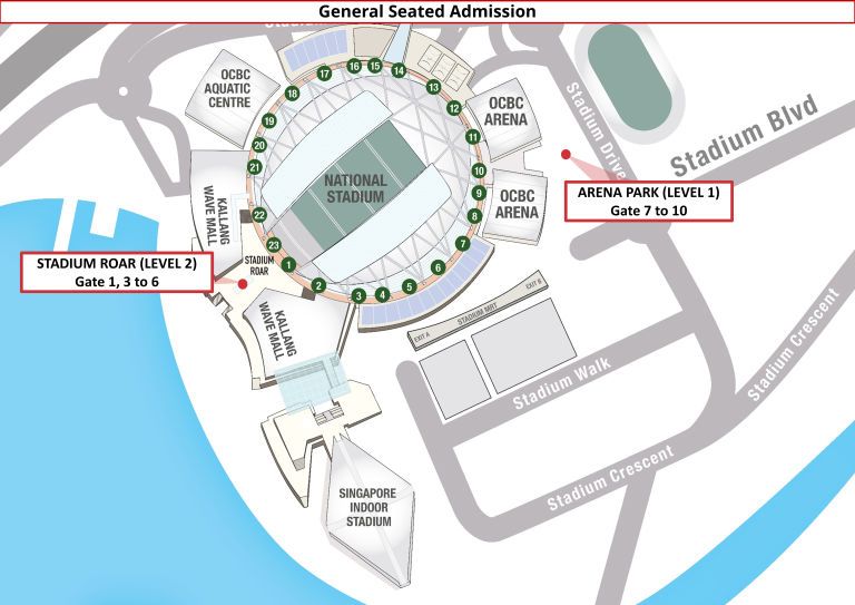 Bruno Mars Singapore 2024 General Seated Area Admission