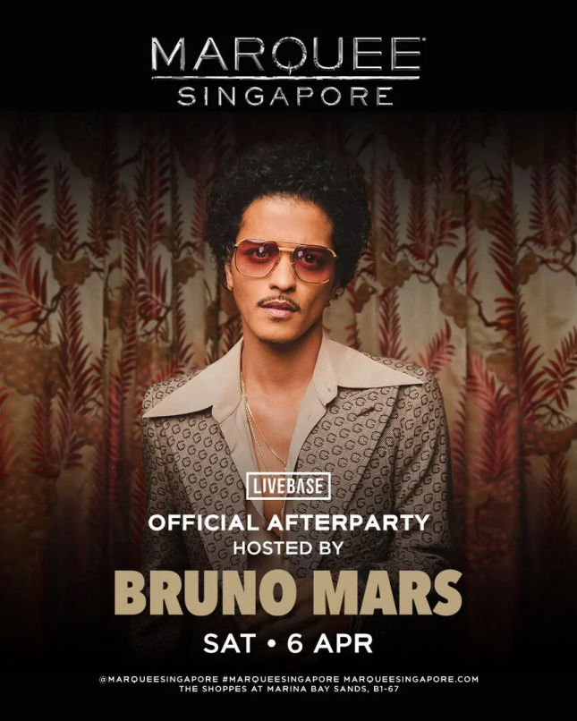 Bruno Mars Singapore 2024 Marquee Singapore