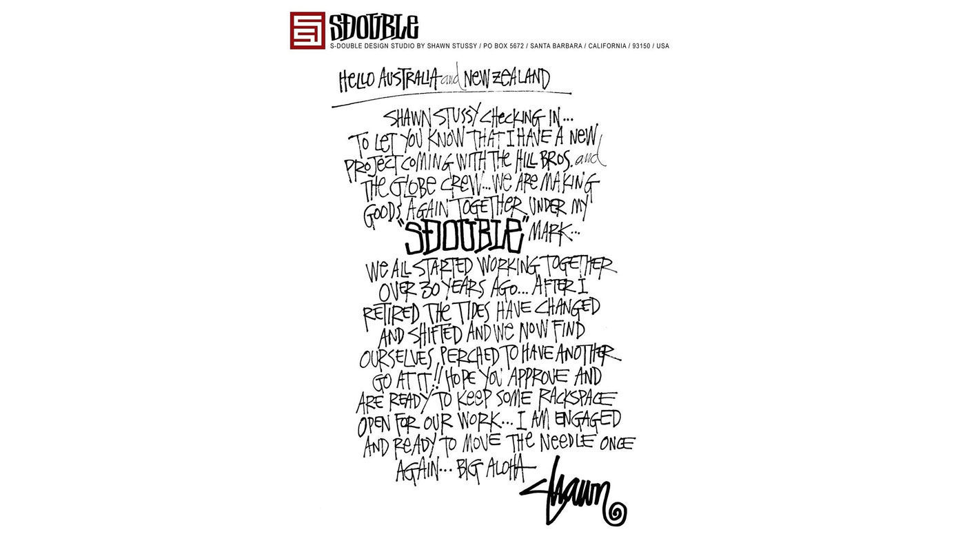 Shawn Stussy to revive S/Double brand