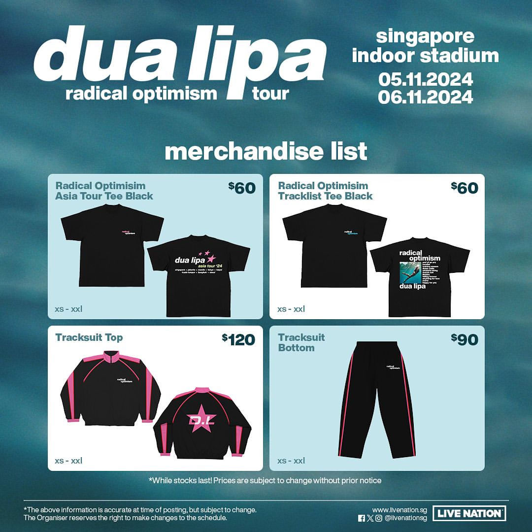 Dua Lipa Radical Optimism World Tour 2024 Singapore concert guide