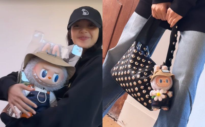 blackpink lisa labubu fall in wild on bag luxury bags with labubu