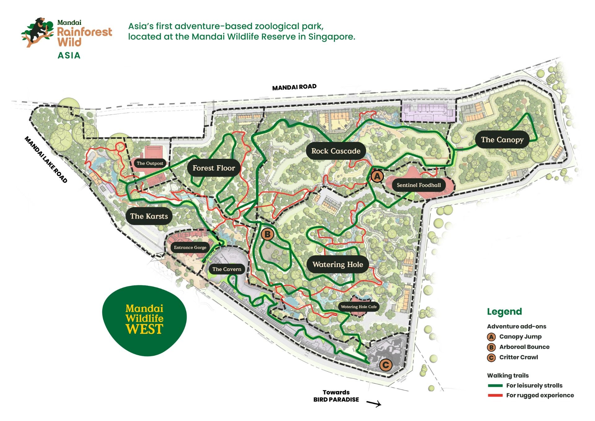 Map of Rainforest Wild Asia