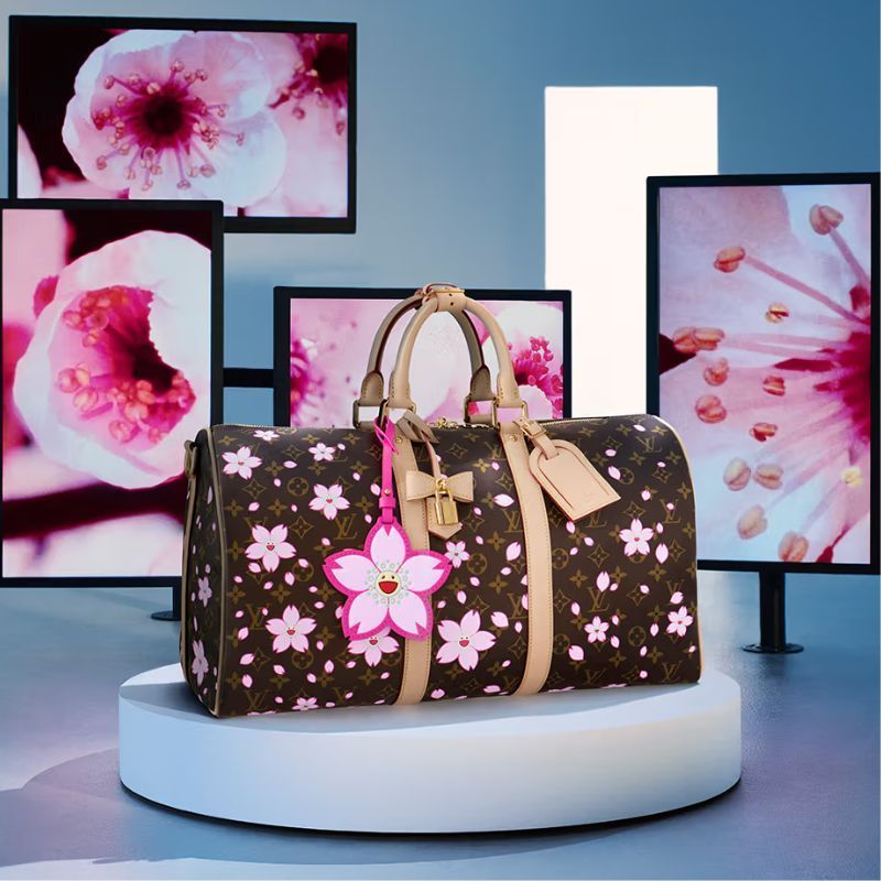 希少コラボ【LOUIS VUITTON × 村上隆】Cherry Blossom Square70 Louis Vuitton x Takashi Murakami Monogram Cherry Blossom