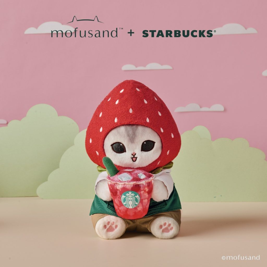 mofusand + STARBUCKS いちご ぬいぐるみ Starbucks x Mofusand Strawberry 2025 collaboration collection details