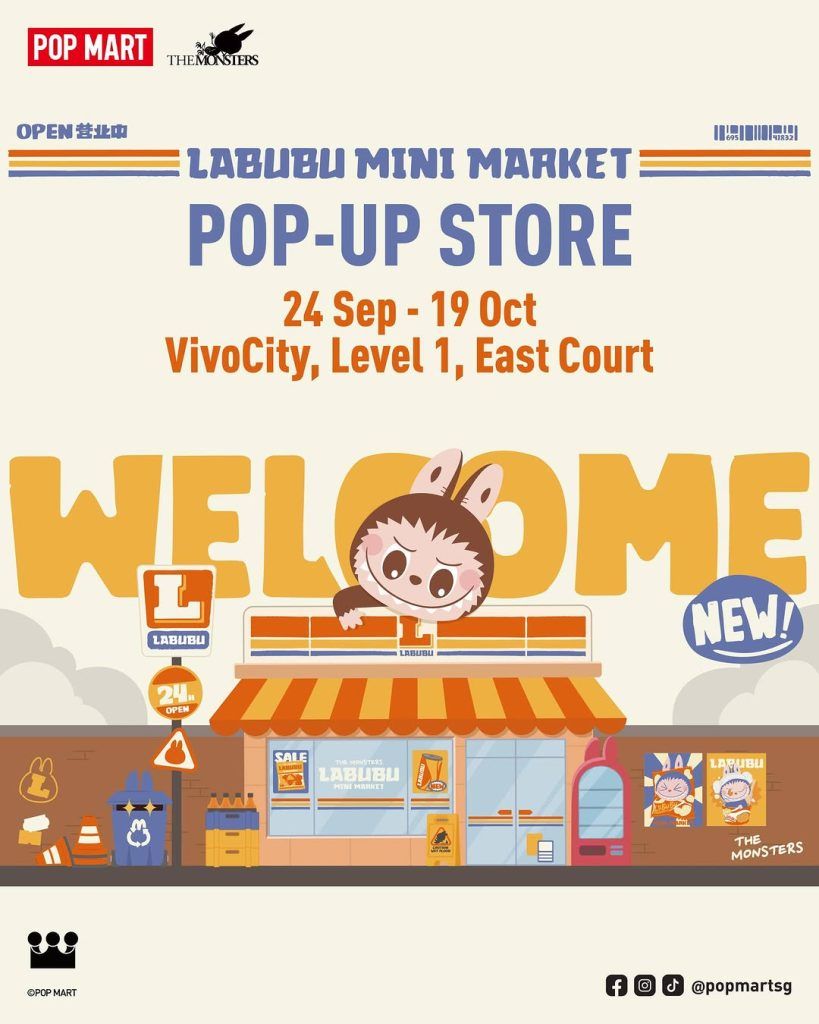 Snag exclusive merch at The Monsters Labubu Mini Market in VivoCity