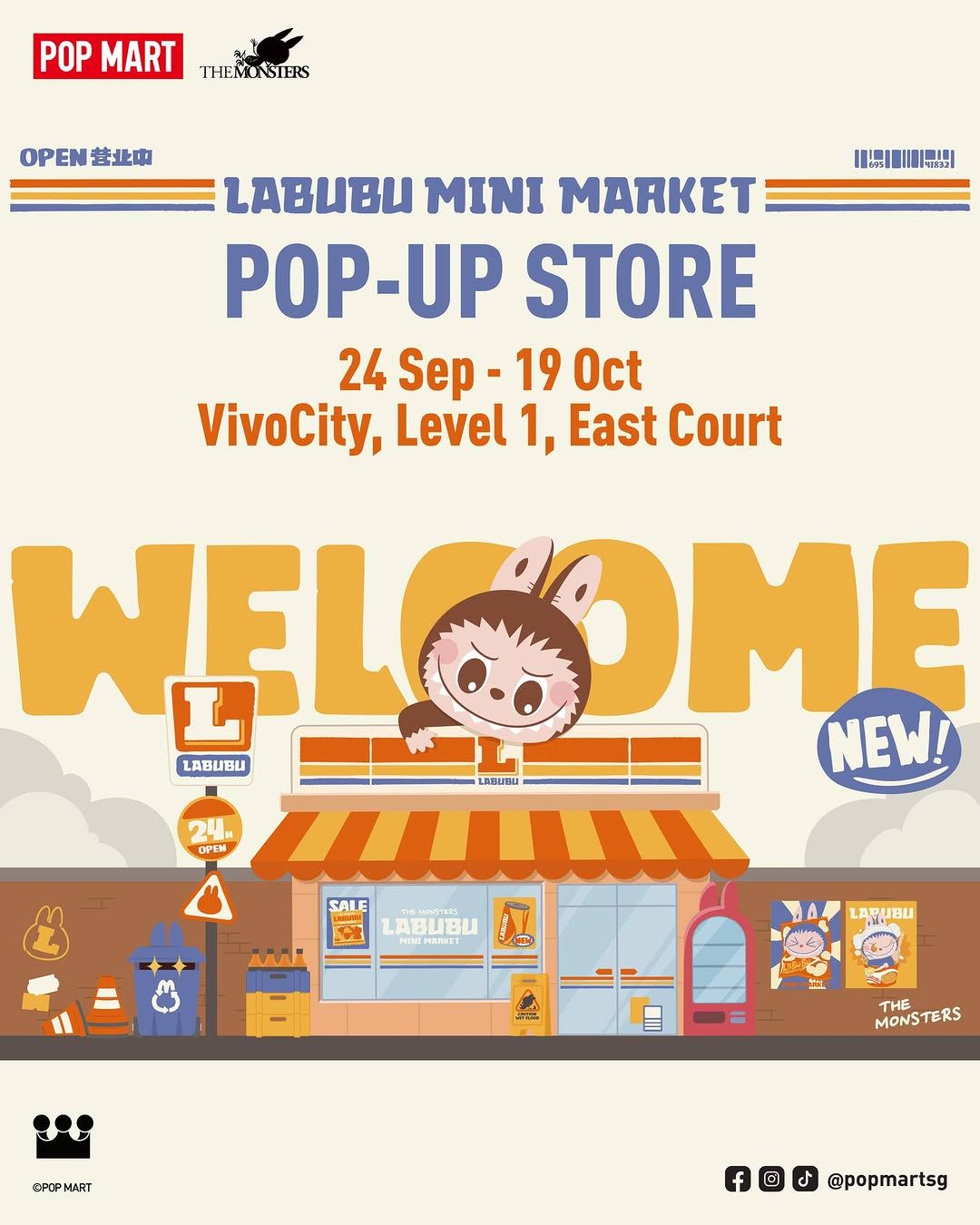 Snag exclusive merch at The Monsters Labubu Mini Market in VivoCity
