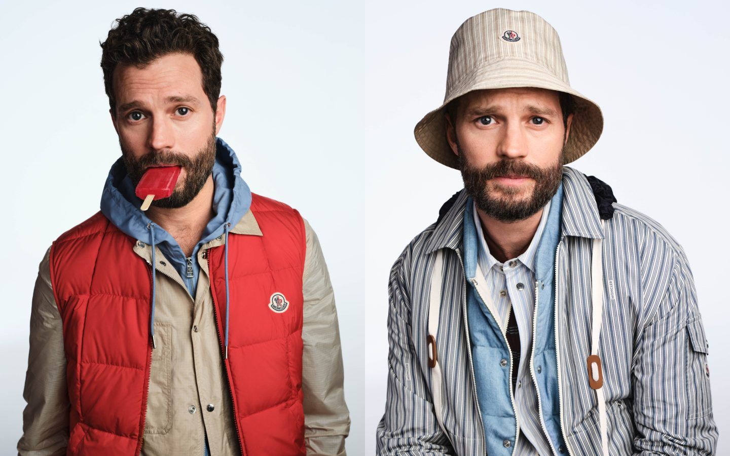 Moncler and Jamie Dornan Show Us How To Have a Puffy Summer