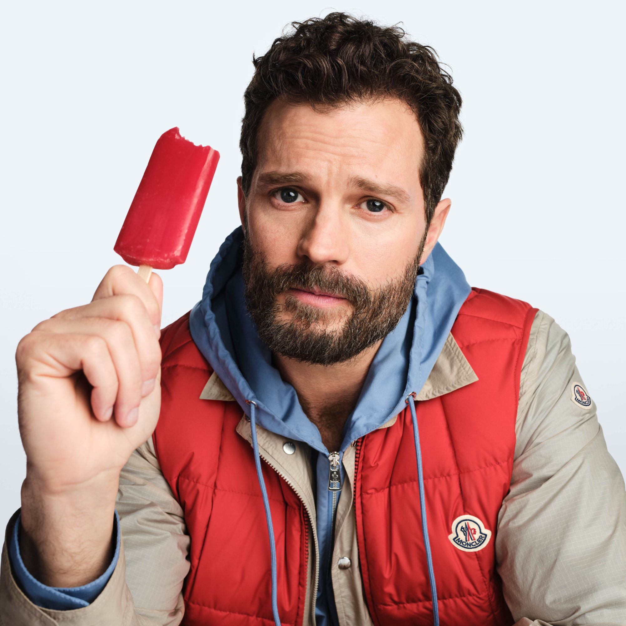 Moncler and Jamie Dornan Show Us How To Have a Puffy Summer