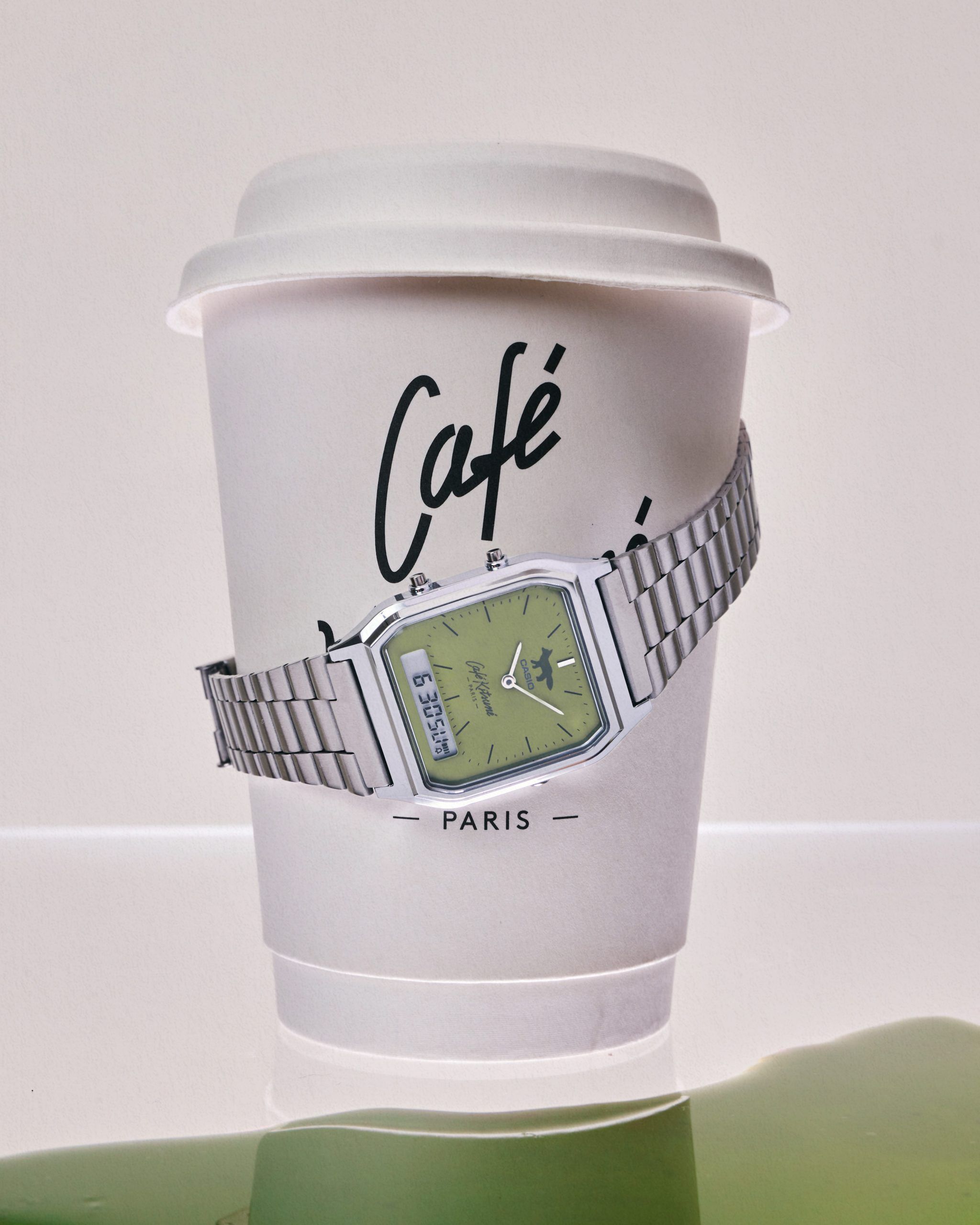Casio and Café Kitsuné just dropped the most elegant matcha green timepiece