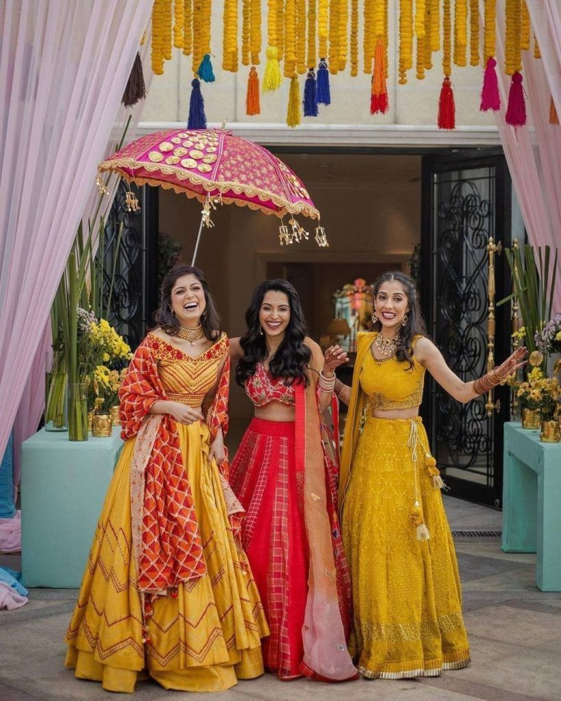 Prettiest Haldi Outfits We Spotted On Our Real Brides! | WedMeGood