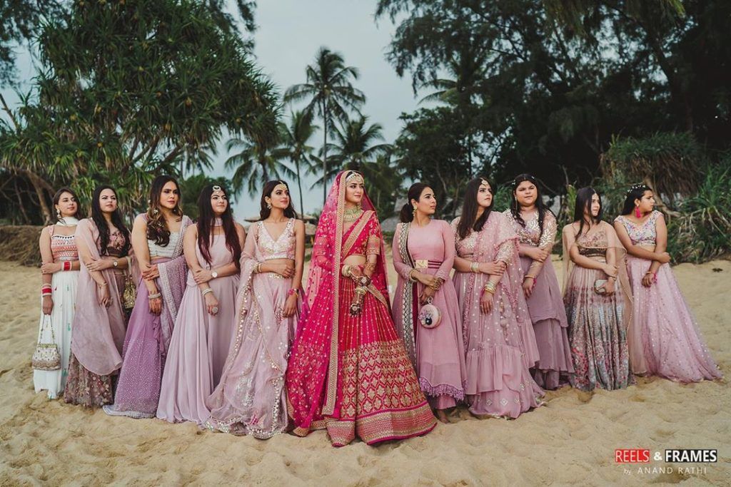 Bridesmaid indian wedding outlet dresses