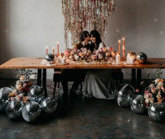 21 Creative Ways to Decorate Your Wedding With Disco Balls