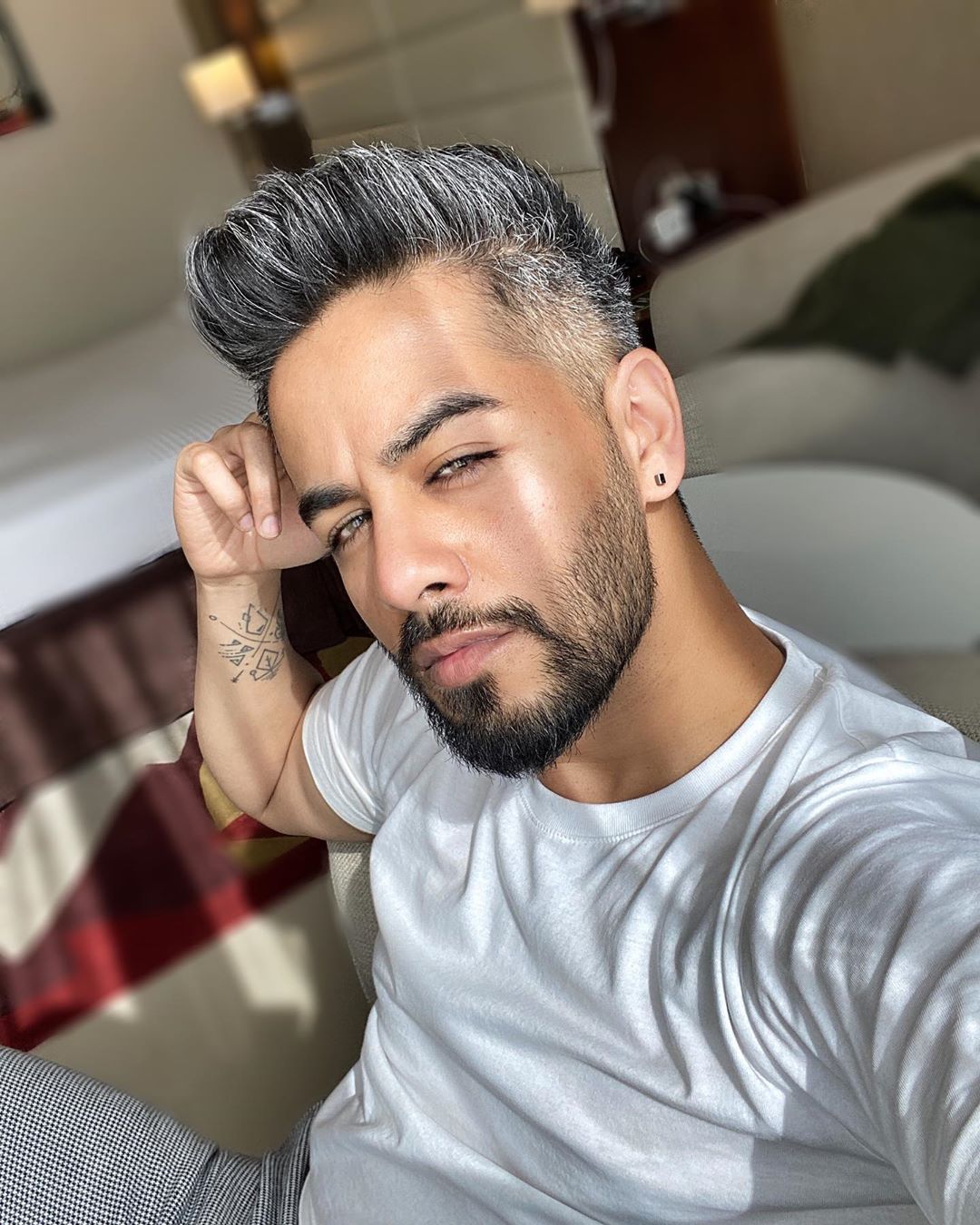 15 top Fade haircuts by Indian models  High fade pompadour Cool  hairstyles for men Pompadour hairstyle